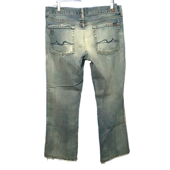 7 For All Mankind Great China Wall Flare Jeans Size 31 - Picture 2 of 8